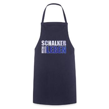 Schalker mein ganzes Leben - Kochschürze - Navy - Vorne - AI Model Male 185 dark (185cm)
