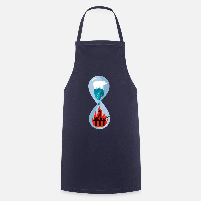 Polar bear climate climate change - Cooking Apron - navy