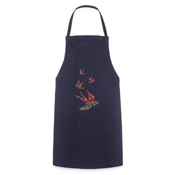 Swallow, bird, animal, gift, gift idea - Cooking Apron - navy - Front - AI Model Male 185 dark (185cm)