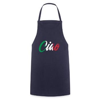 Italy - Cooking Apron - navy - Front - AI Model Male 185 dark (185cm)