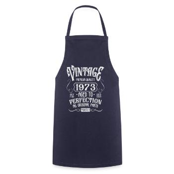 Birthday born in 1973 - Cooking Apron - navy - Front - AI Model Male 185 dark (185cm)