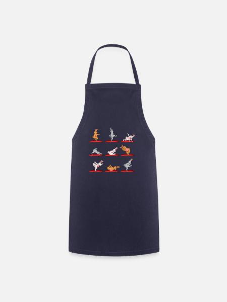Rabbit Yoga Bunny Bunny Sports Bunny Gift - Cooking Apron - navy