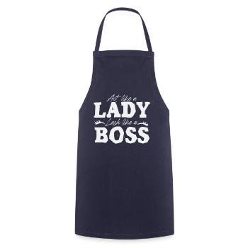 Act like a Lady T shirt - Kochschürze - Navy - Vorne - AI Model Male 185 dark (185cm)