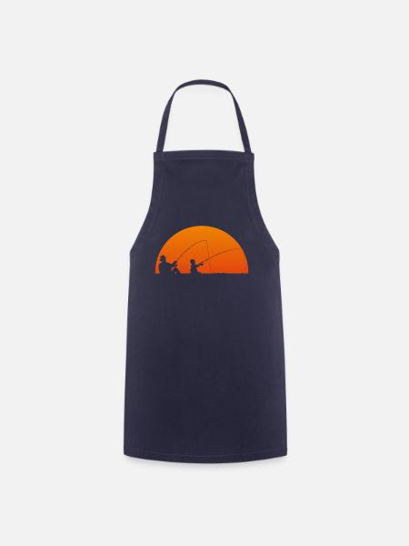 Pêche père et fils - Tablier de cuisine - marine