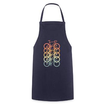 Bicycle retro racing bike - Cooking Apron - navy - Front - AI Model Male 185 dark (185cm)