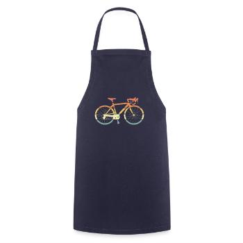 Bicycle retro racing bike - Cooking Apron - navy - Front - AI Model Male 185 dark (185cm)