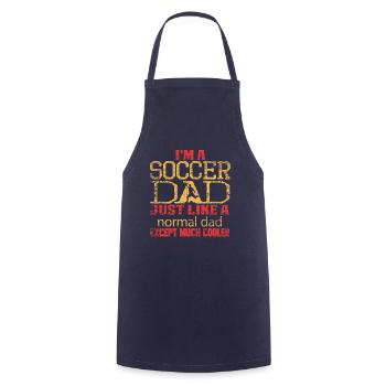 Soccer dad - Cooking Apron - navy - Front - AI Model Male 185 dark (185cm)