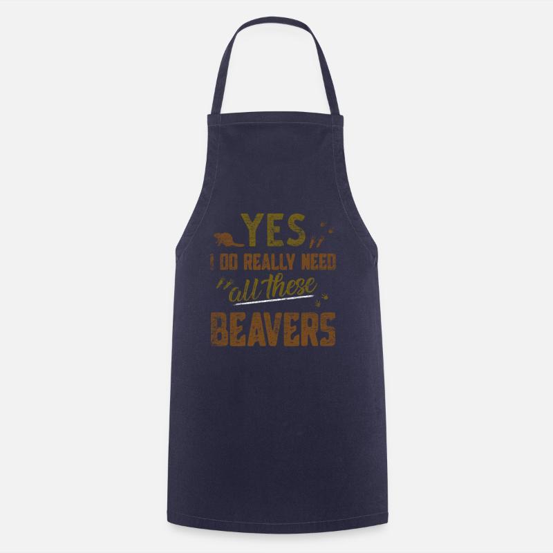 beaver - Cooking Apron - navy