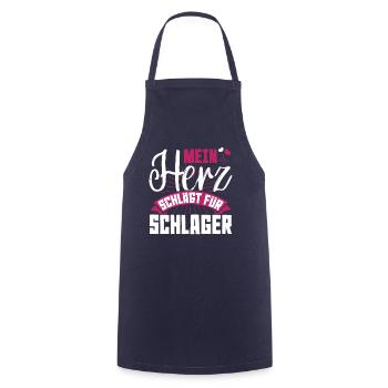 Schlager love - Cooking Apron - navy - Front - AI Model Male 185 dark (185cm)