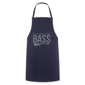 Bassist bass guitar - Cooking Apron - navy - Front - AI Model Male 185 dark (185cm)