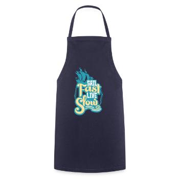sailing - Cooking Apron - navy - Front - AI Model Male 185 dark (185cm)