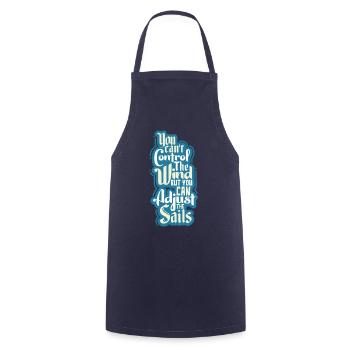 sailing - Cooking Apron - navy - Front - AI Model Male 185 dark (185cm)