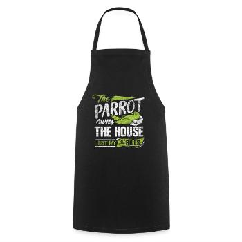 Perroquet - Tablier de cuisine - noir - Devant - AI Model Male 185 dark (185cm)