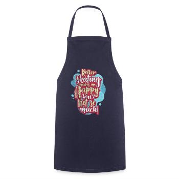 Roller skating skating - Cooking Apron - navy - Front - AI Model Male 185 dark (185cm)