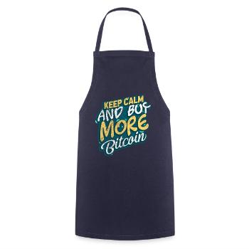 Bitcoin - Cooking Apron - navy - Front - AI Model Male 185 dark (185cm)