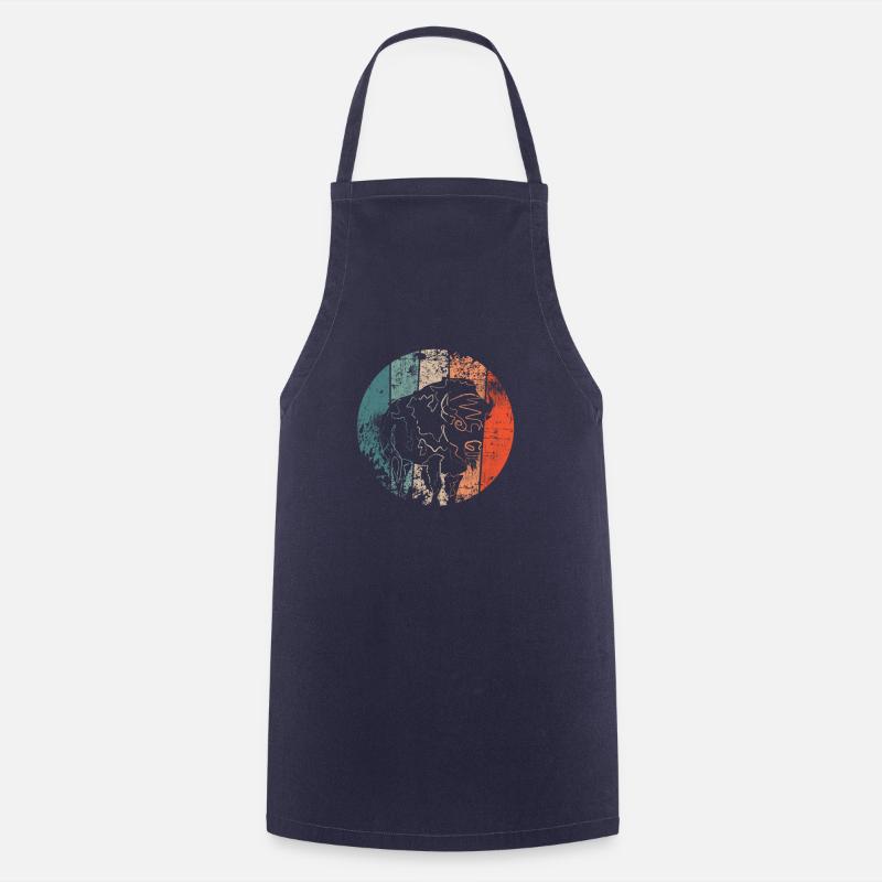 Bison Büffel - Kochschürze - Navy