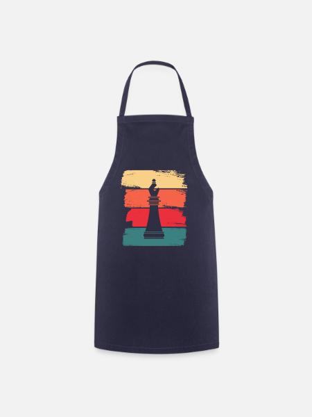 Läufer Leichtfigure Schachspieler Retro - Kochschürze - Navy