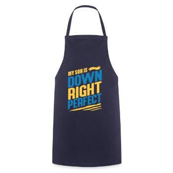 Down syndrome trisomy 21 - Cooking Apron - navy - Front - AI Model Male 185 dark (185cm)