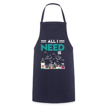 Cadeau chimie science physique - Tablier de cuisine - marine - Devant - AI Model Male 185 dark (185cm)