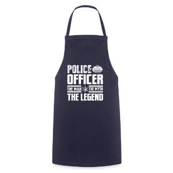 Policier police - Tablier de cuisine - marine - Devant - AI Model Male 185 dark (185cm)