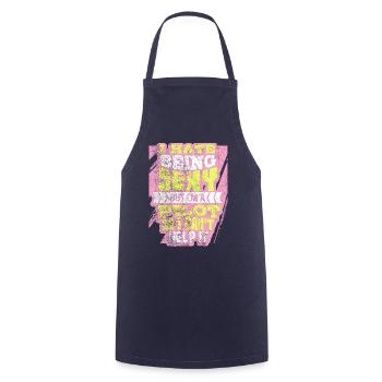Sexy pilot - Cooking Apron - navy - Front - AI Model Male 185 dark (185cm)