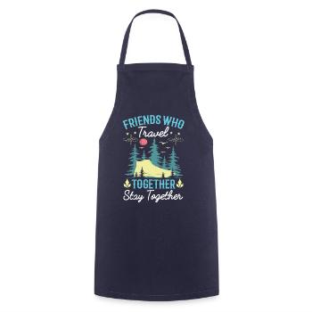 Mountains vacation adventure travel gift - Cooking Apron - navy - Front - AI Model Male 185 dark (185cm)
