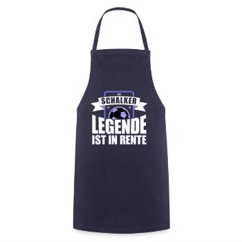 Die Schalker Legende ist in Rente | Schalke Spruch - Kochschürze - Navy - Vorne - AI Model Male 185 dark (185cm)
