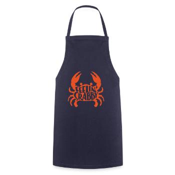 Crabe cancéreux - Tablier de cuisine - marine - Devant - AI Model Male 185 dark (185cm)