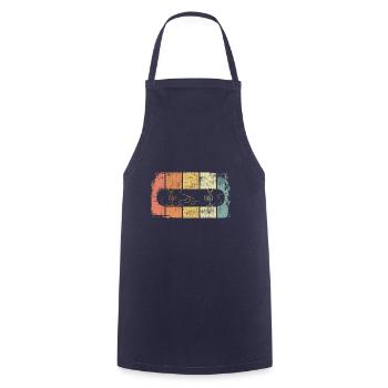 Skateboard vintage - Cooking Apron - navy - Front - AI Model Male 185 dark (185cm)