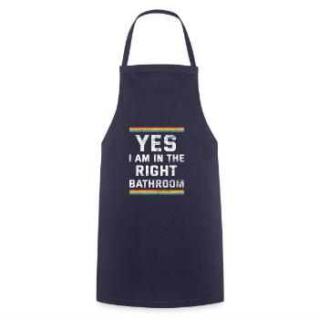 LGBT transgender - Cooking Apron - navy - Front - AI Model Male 185 dark (185cm)