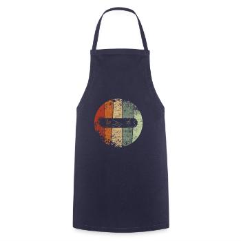 Skateboard vintage - Cooking Apron - navy - Front - AI Model Male 185 dark (185cm)