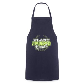 Vegan Vegan Runner Marathon - Cooking Apron - navy - Front - AI Model Male 185 dark (185cm)