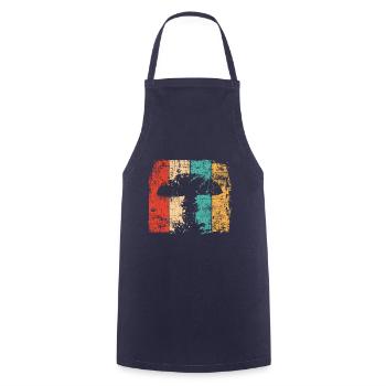 Mushroom vintage - Cooking Apron - navy - Front - AI Model Male 185 dark (185cm)