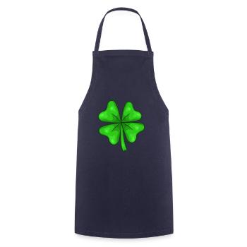 Shamrock good luck - Cooking Apron - navy - Front - AI Model Male 185 dark (185cm)