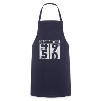 50th birthday - Cooking Apron - navy - Front - AI Model Male 185 dark (185cm)