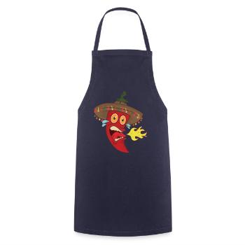 Chilli Kochen Koch - Kochschürze - Navy - Vorne - AI Model Male 185 dark (185cm)