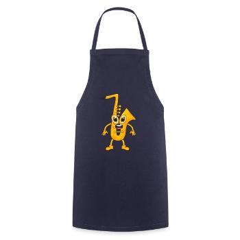 saxophone - Tablier de cuisine - marine - Devant - AI Model Male 185 dark (185cm)