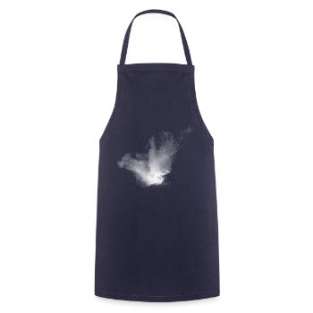 Chalk Pulver Kletterdesign - Kochschürze - Navy - Vorne - AI Model Male 185 dark (185cm)