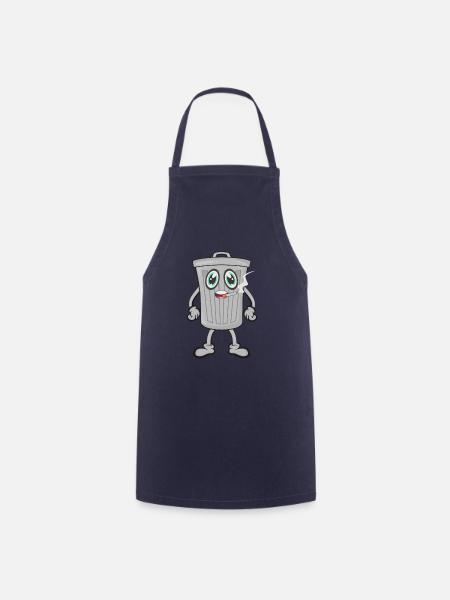 Mülleimer Zigarrette rauchen - Kochschürze - Navy
