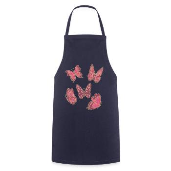 Butterfly butterfly nature - Cooking Apron - navy - Front - AI Model Male 185 dark (185cm)