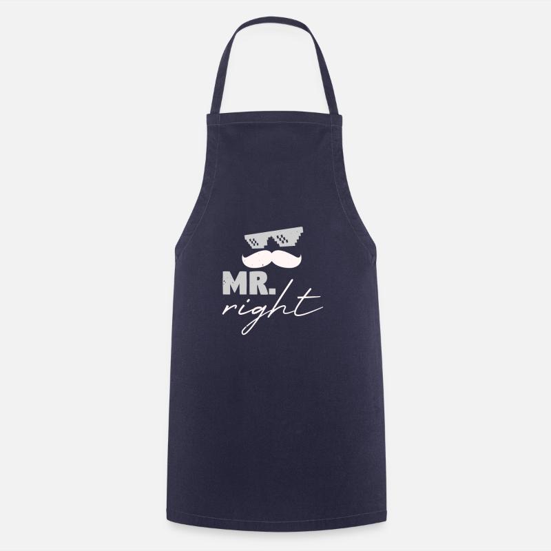 Mr Right - partner look - Cooking Apron - navy