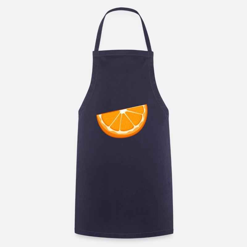 Orange - Kochschürze - Navy