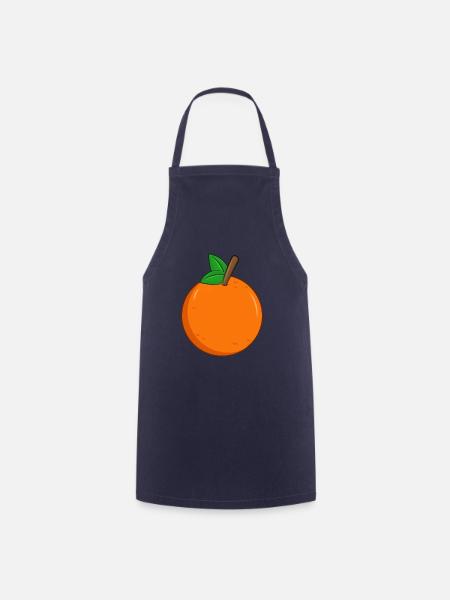 Orange - Tablier de cuisine - marine