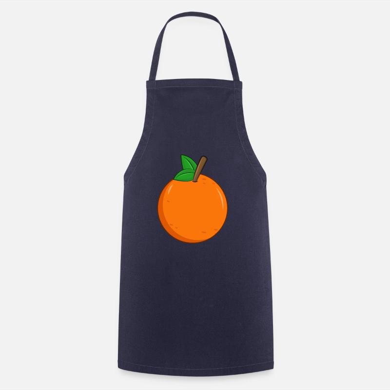 Orange - Tablier de cuisine - marine