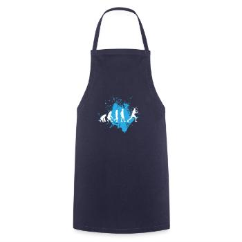 Badminton evolution - Cooking Apron - navy - Front - AI Model Male 185 dark (185cm)