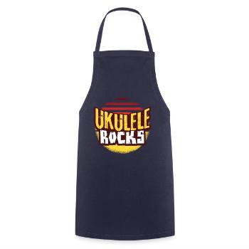 ukulélé - Tablier de cuisine - marine - Devant - AI Model Male 185 dark (185cm)