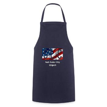 Salt Lake City Airport - Cooking Apron - navy - Front - AI Model Male 185 dark (185cm)