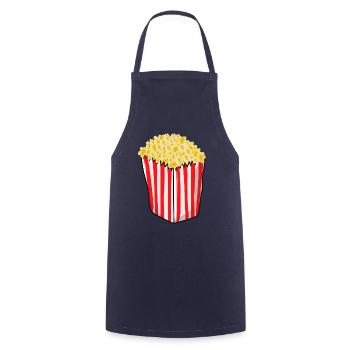 Popcorn - Kochschürze - Navy - Vorne - AI Model Male 185 dark (185cm)