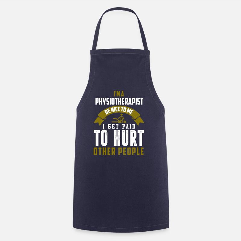 Physiotherapist Physiotherapy Physio Massage - Cooking Apron - navy
