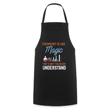 Periodiek systeem scheikundechemiewetenschapslaboratorium - Keukenschort - zwart - Voor - AI Model Male 185 dark (185cm)